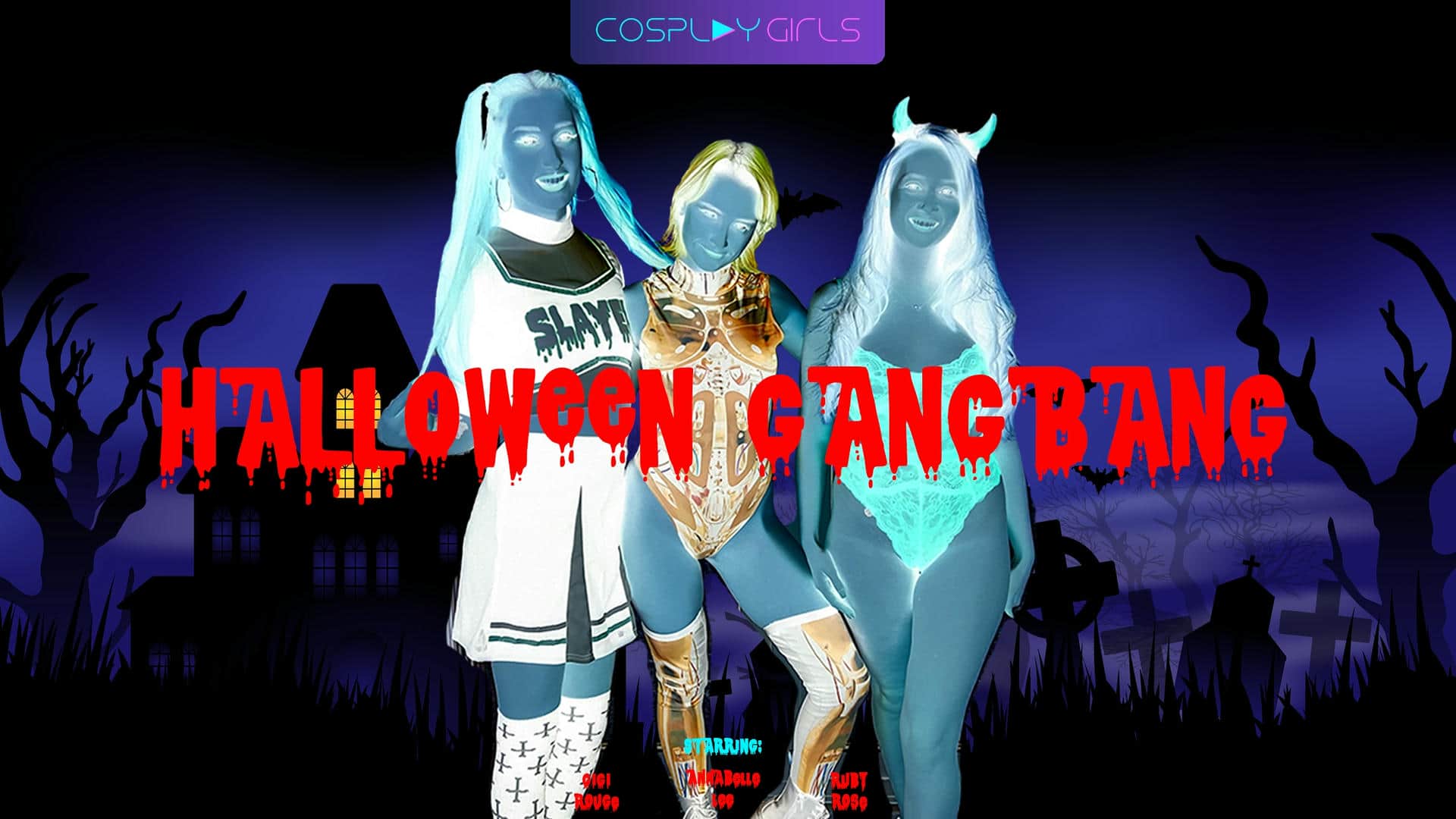 Halloween Gangbang - Exclusive Cosplay X Girls scene